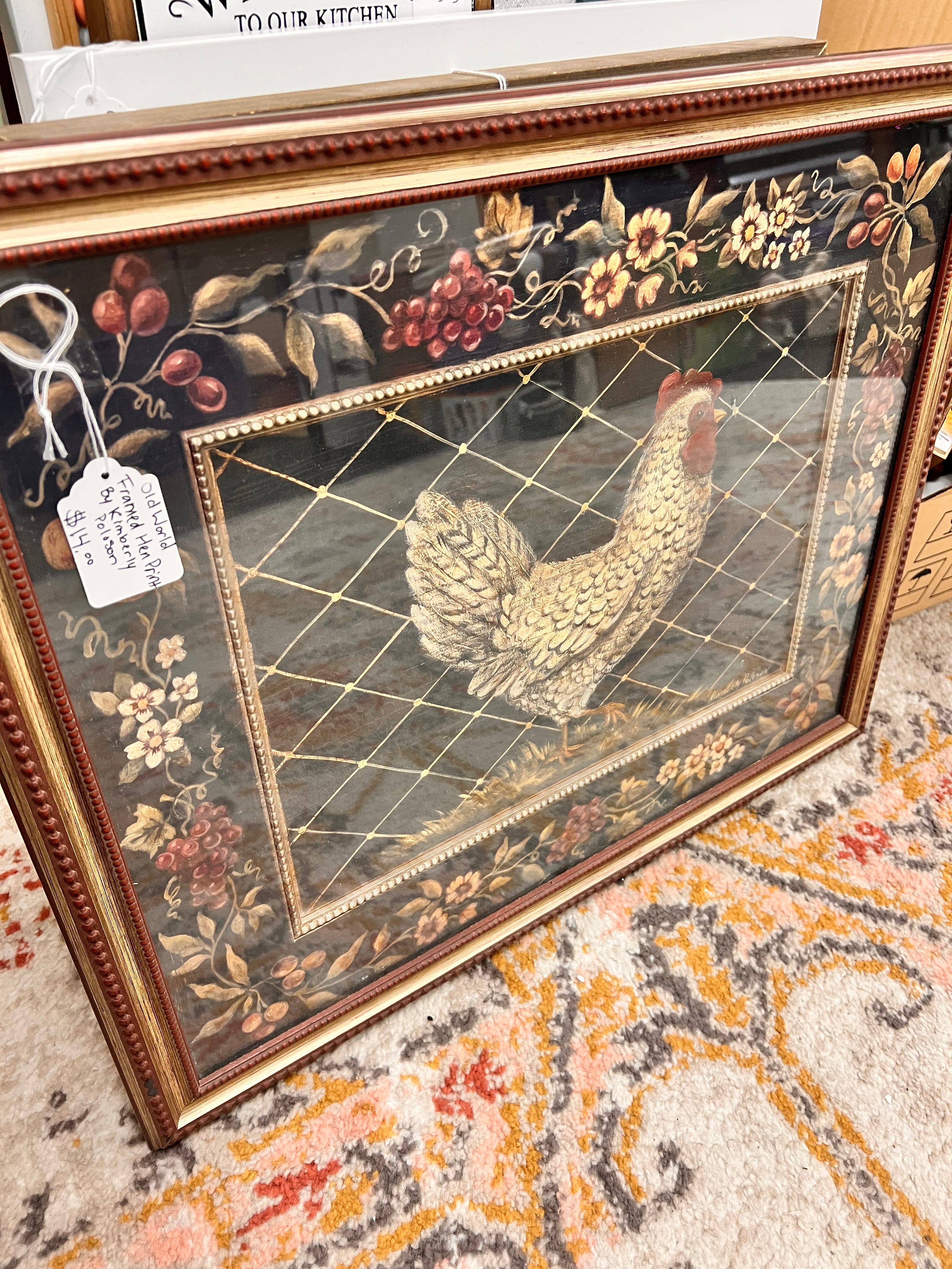 Framed Chicken Picture