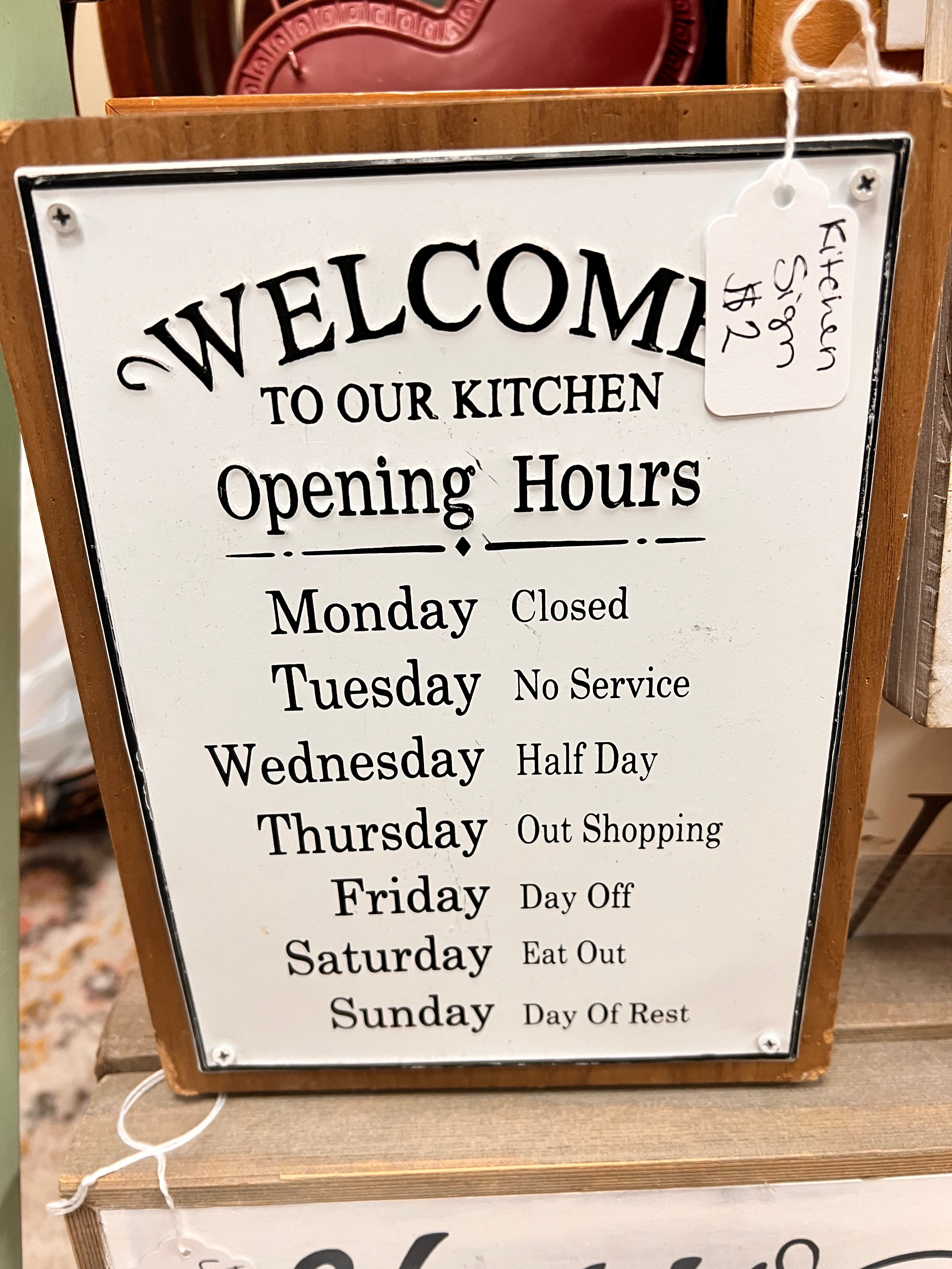 Kitchen Sign