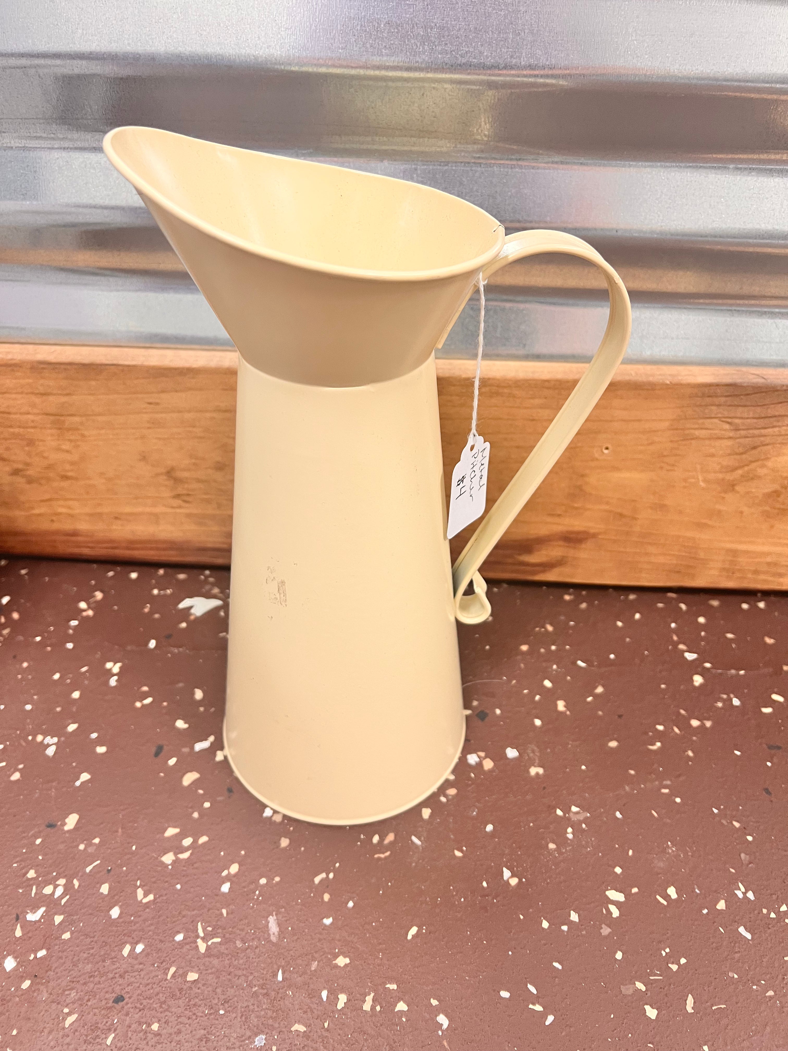 Yellow Metal Pitcher