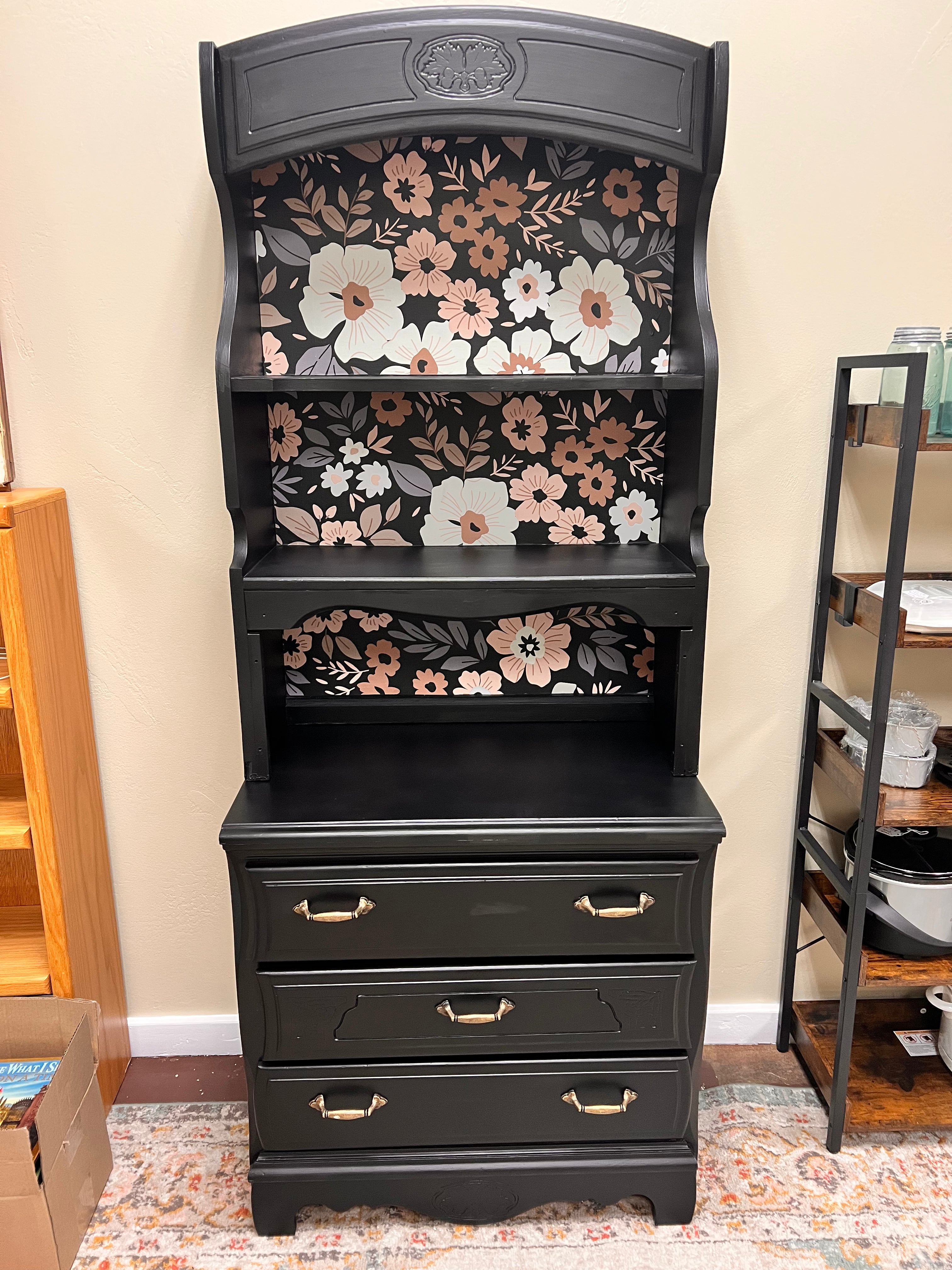 Refinished Black Hutch