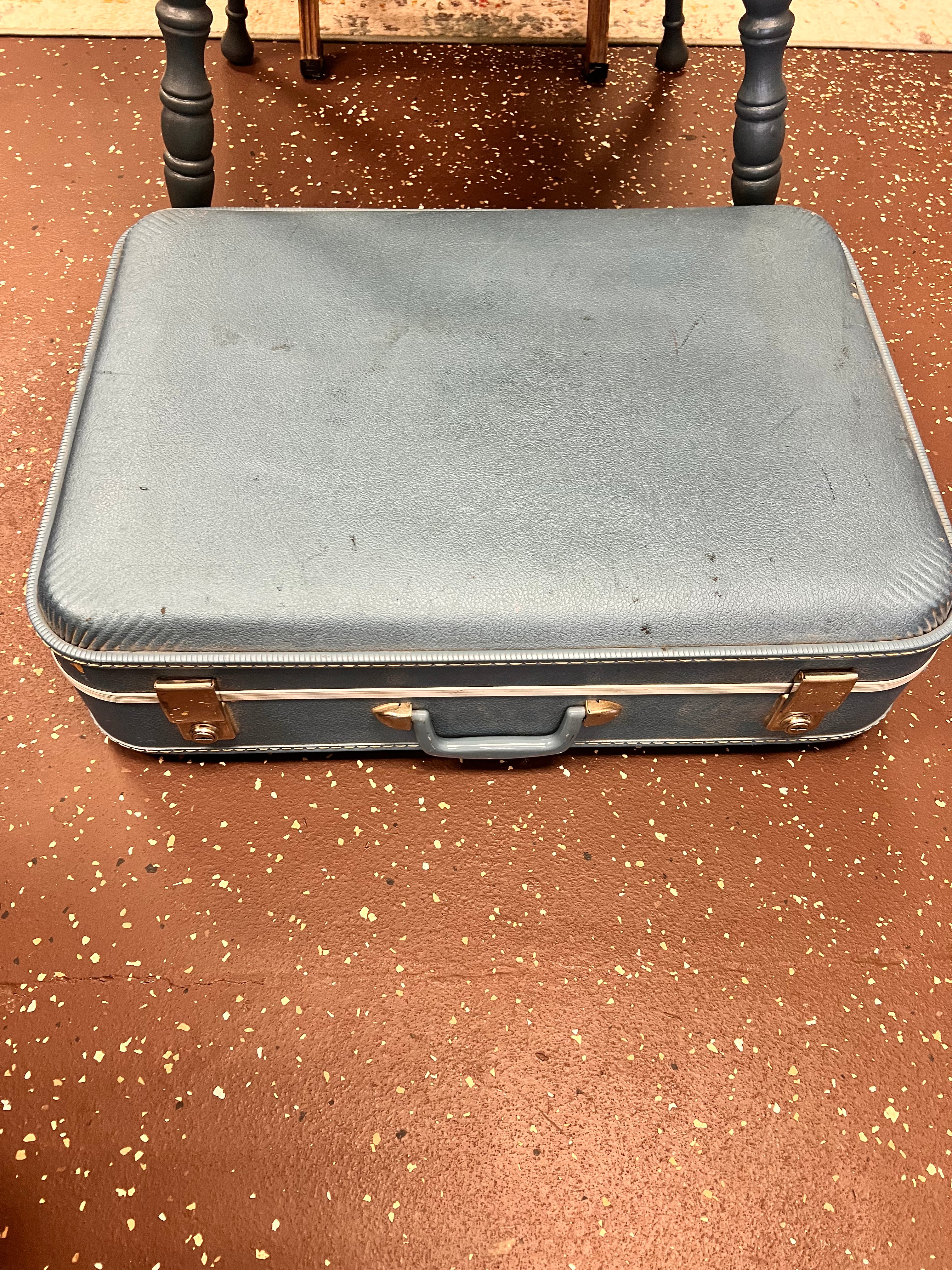 Blue Vintage Suitcase
