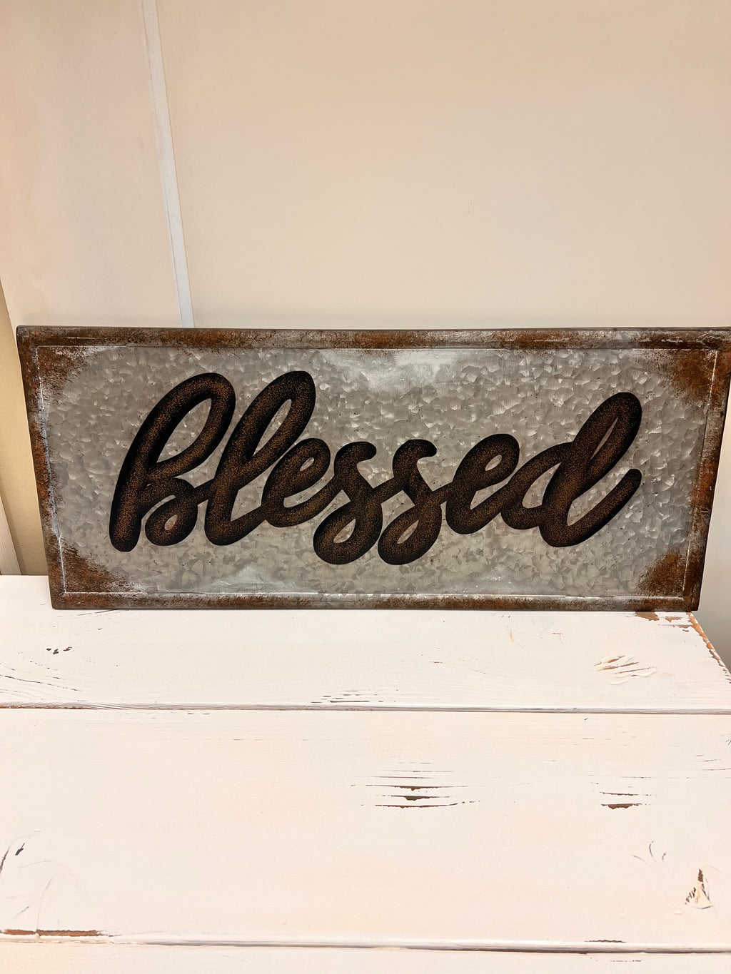 Metal Blessed Sign