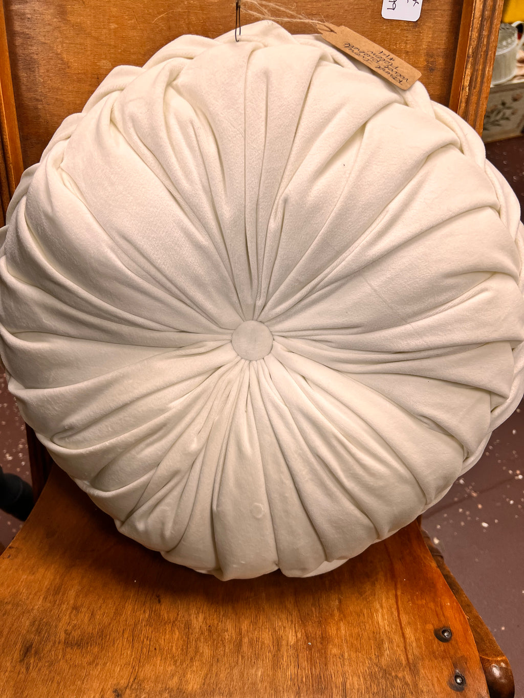 White Velvet Pillow