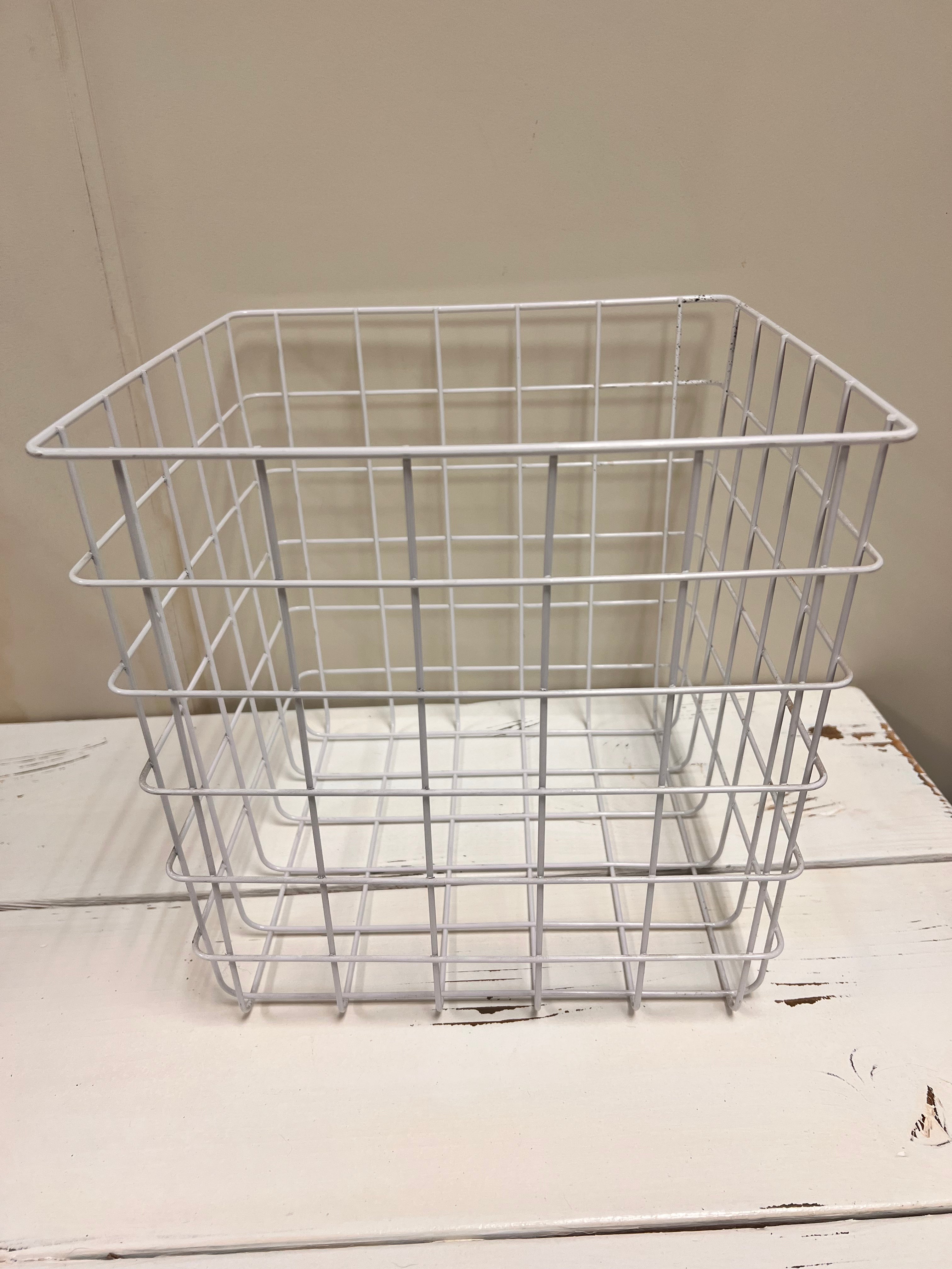 White Metal Basket