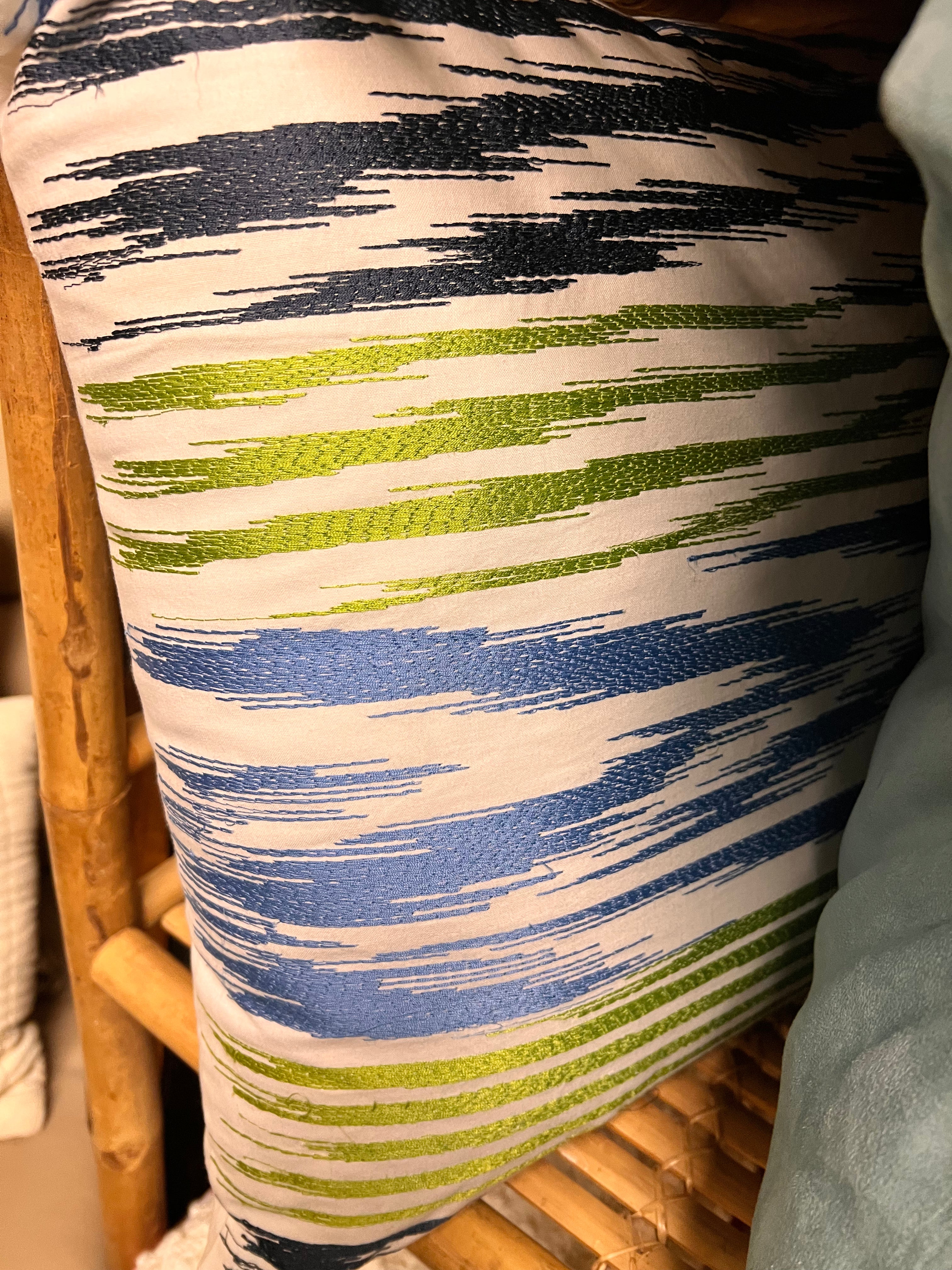 Blue Green Pillow