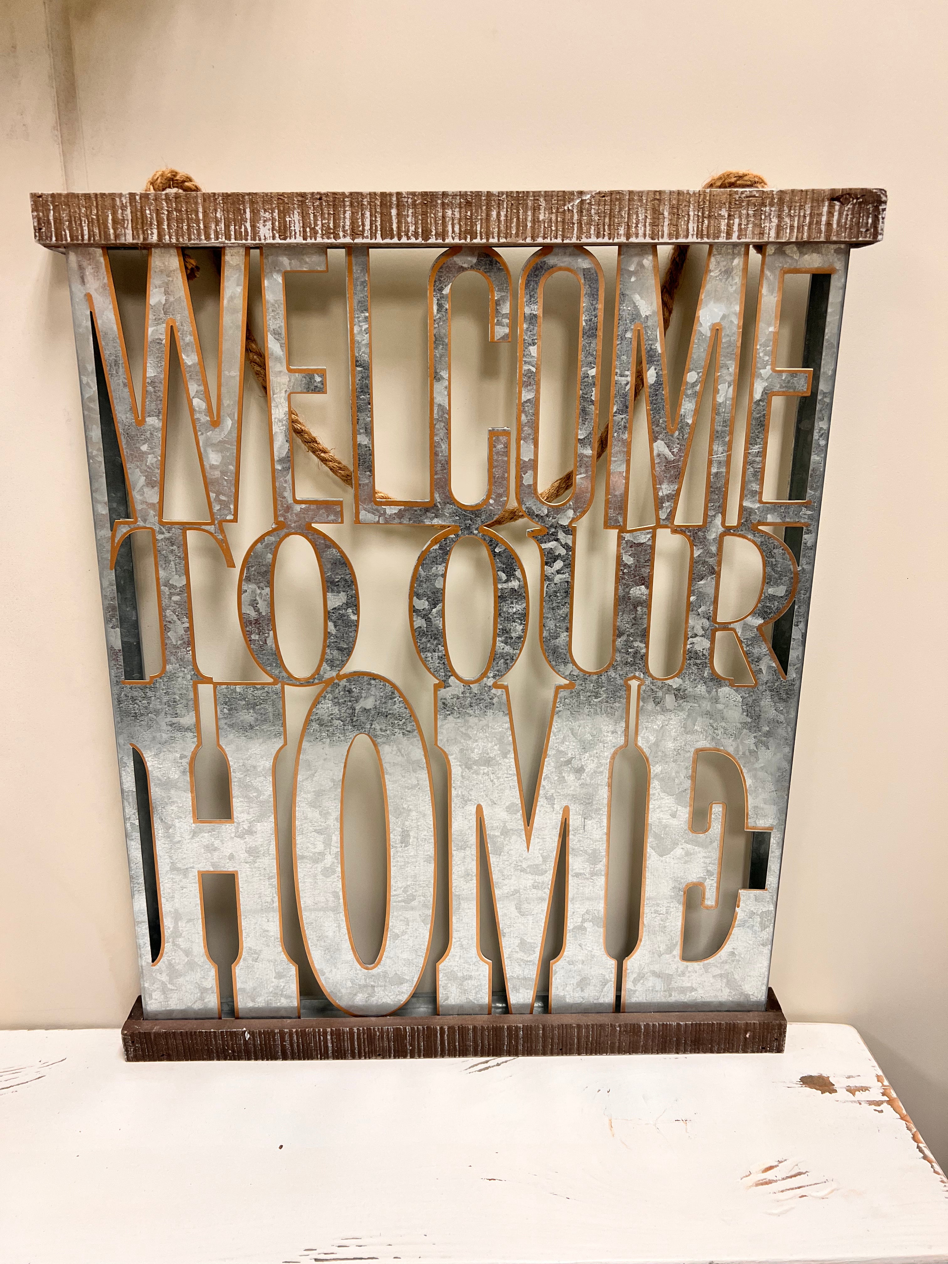 Metal Welcome Sign