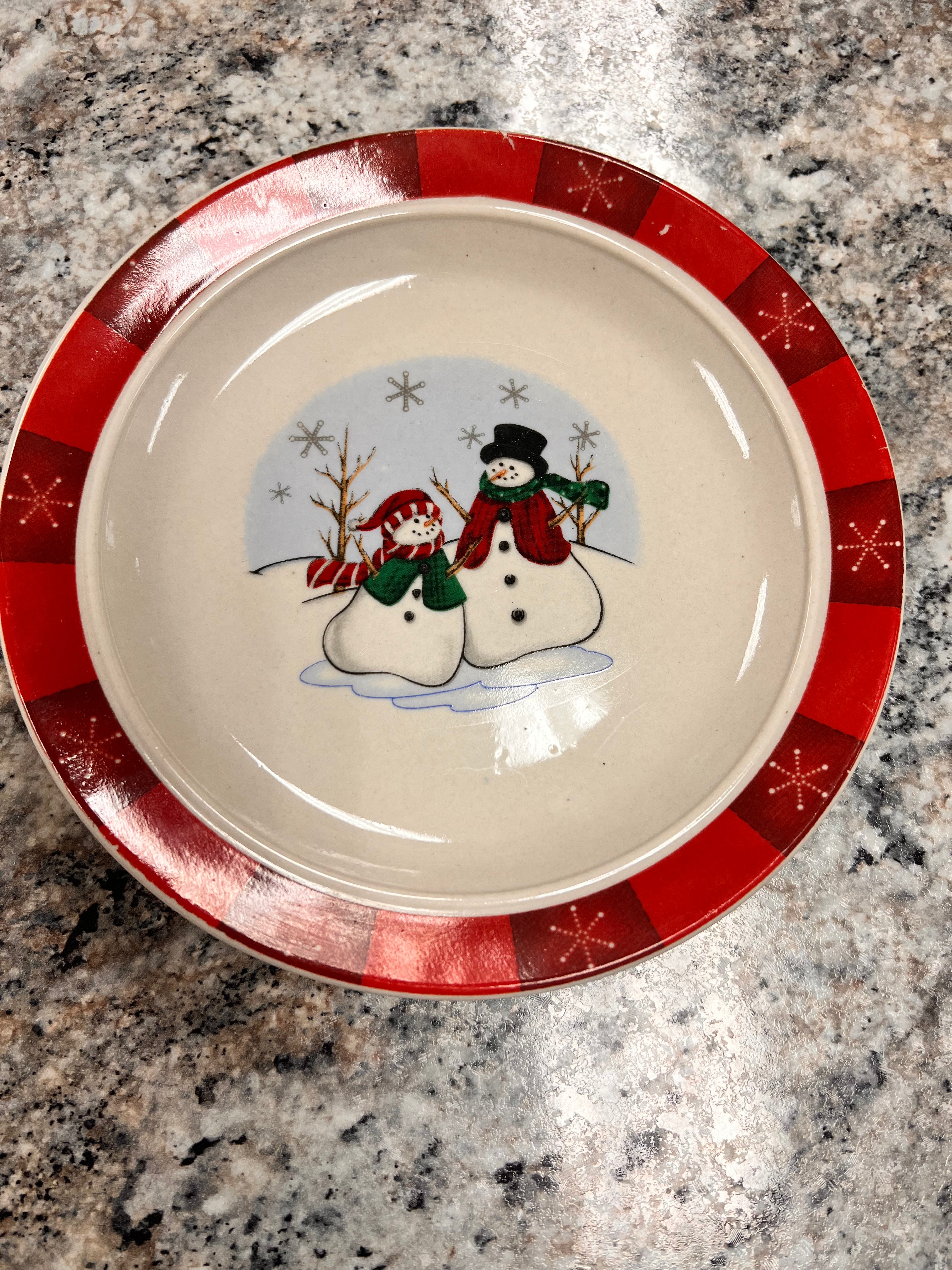 Snowman Sm Plate