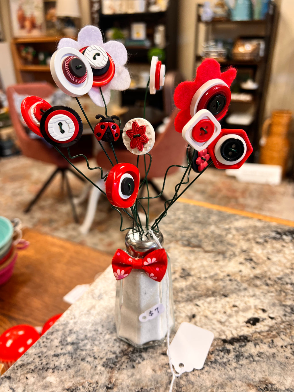 Handmade Button Bouquet