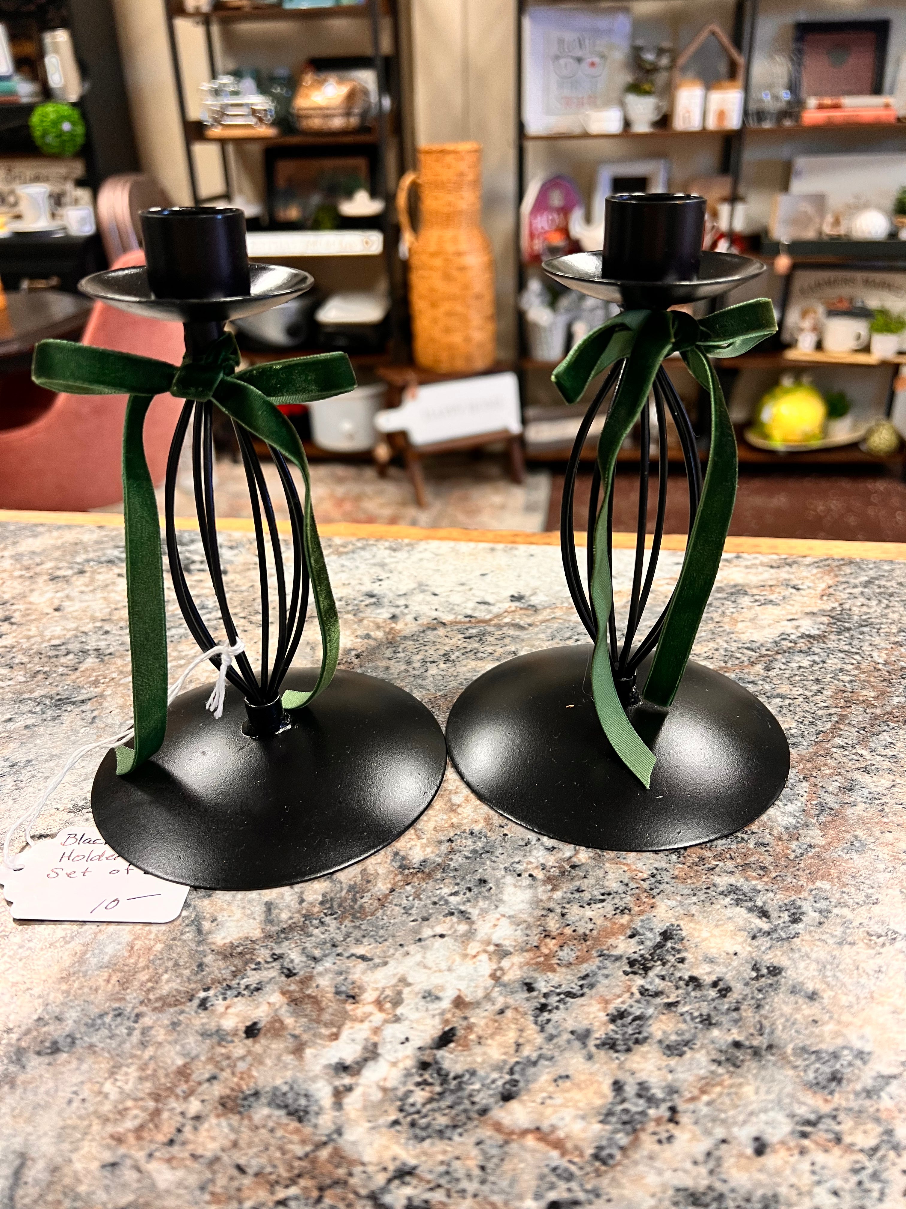 Black Candle Holders