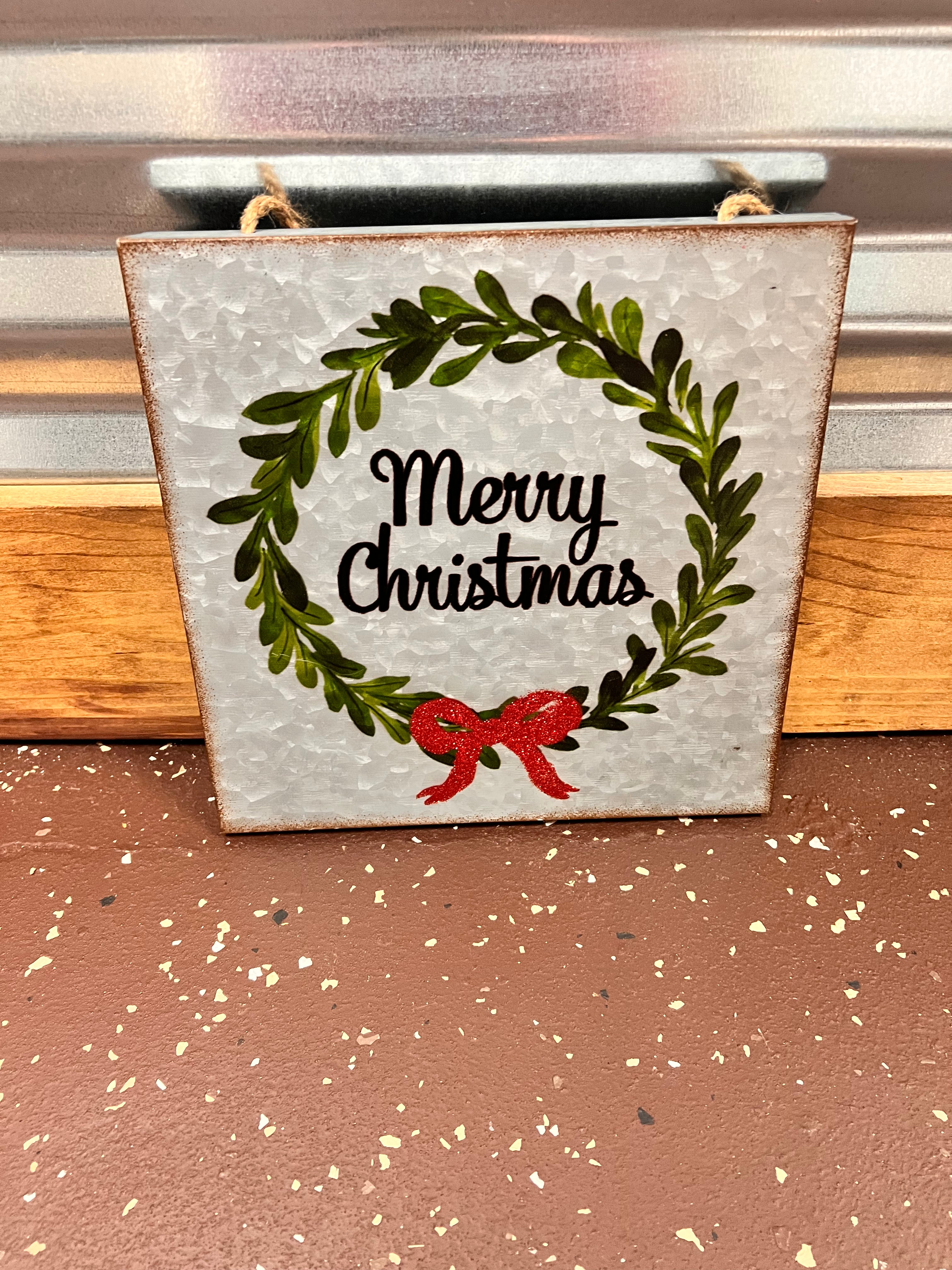 Metal Christmas Sign