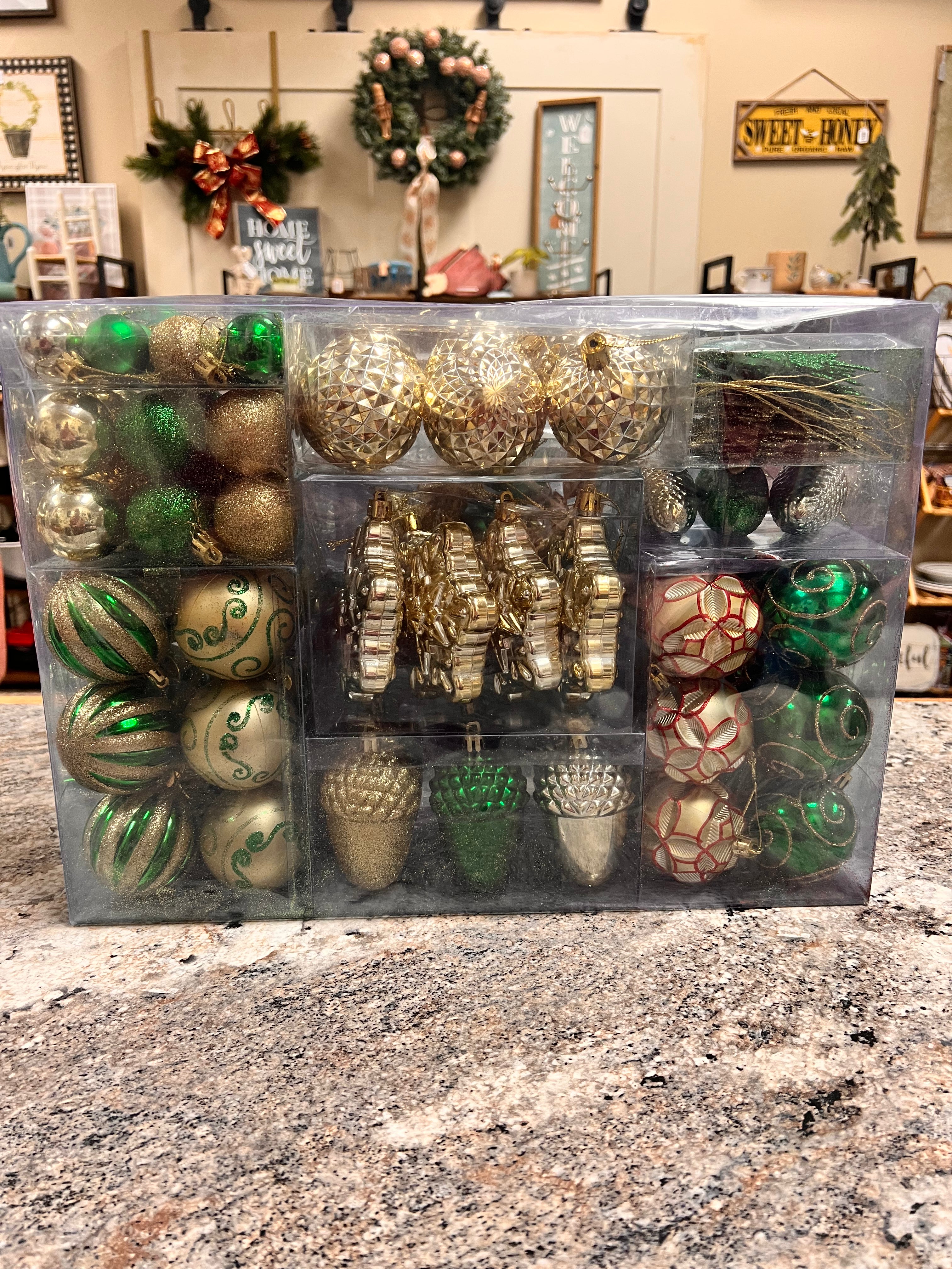 Green/Gold Ornaments