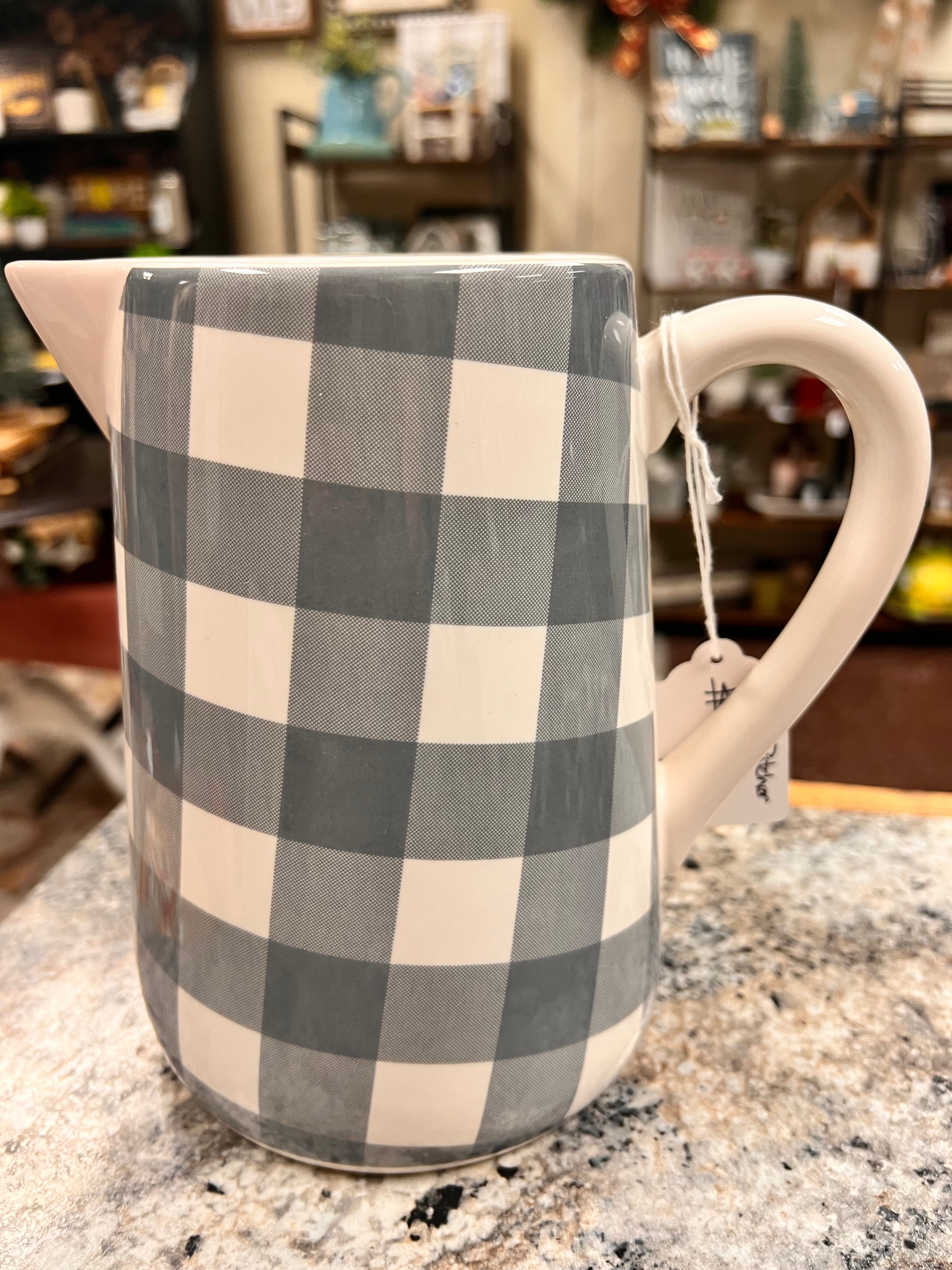 Plaid Pitcher