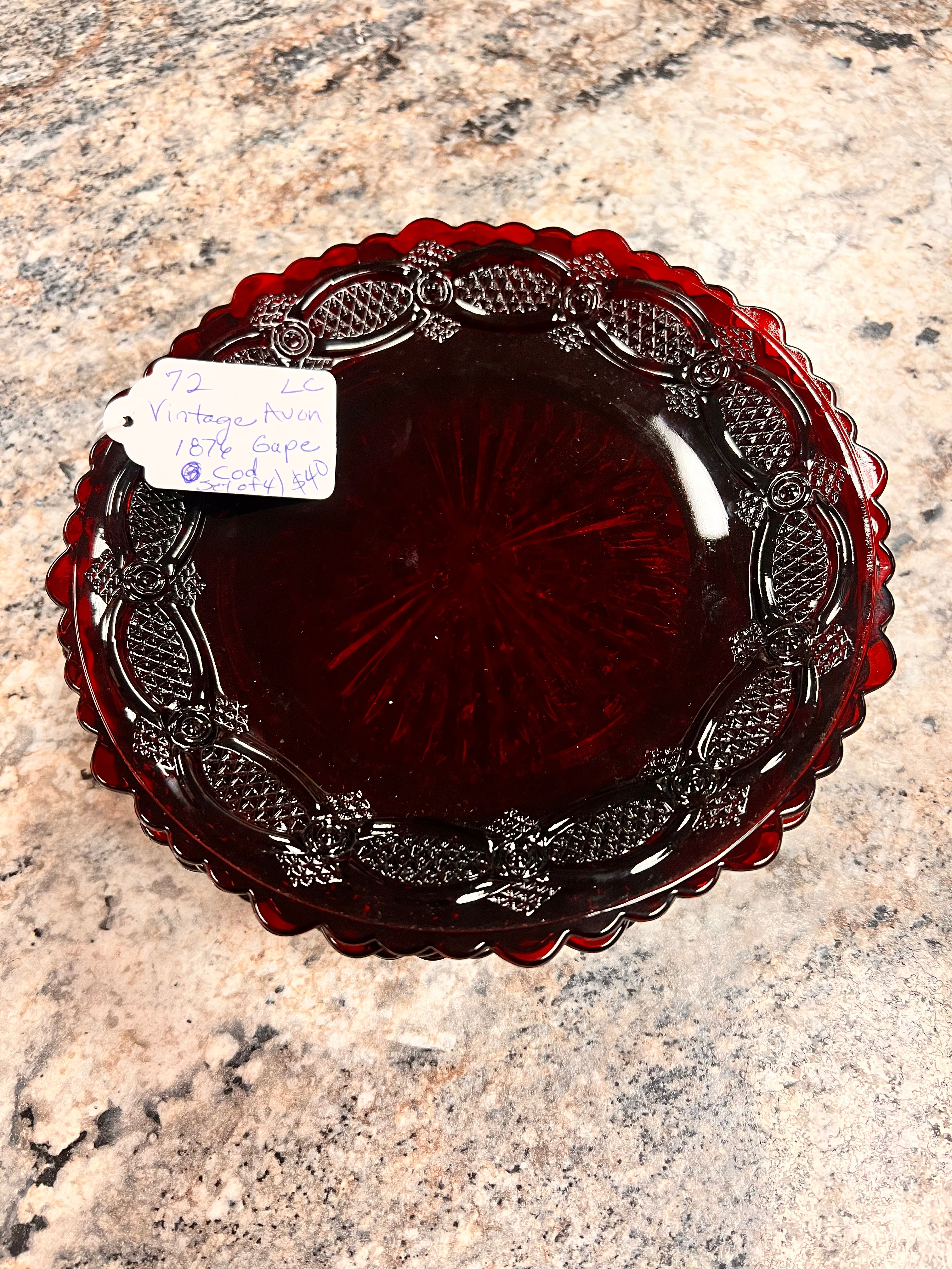 Avon Ruby Plate Set