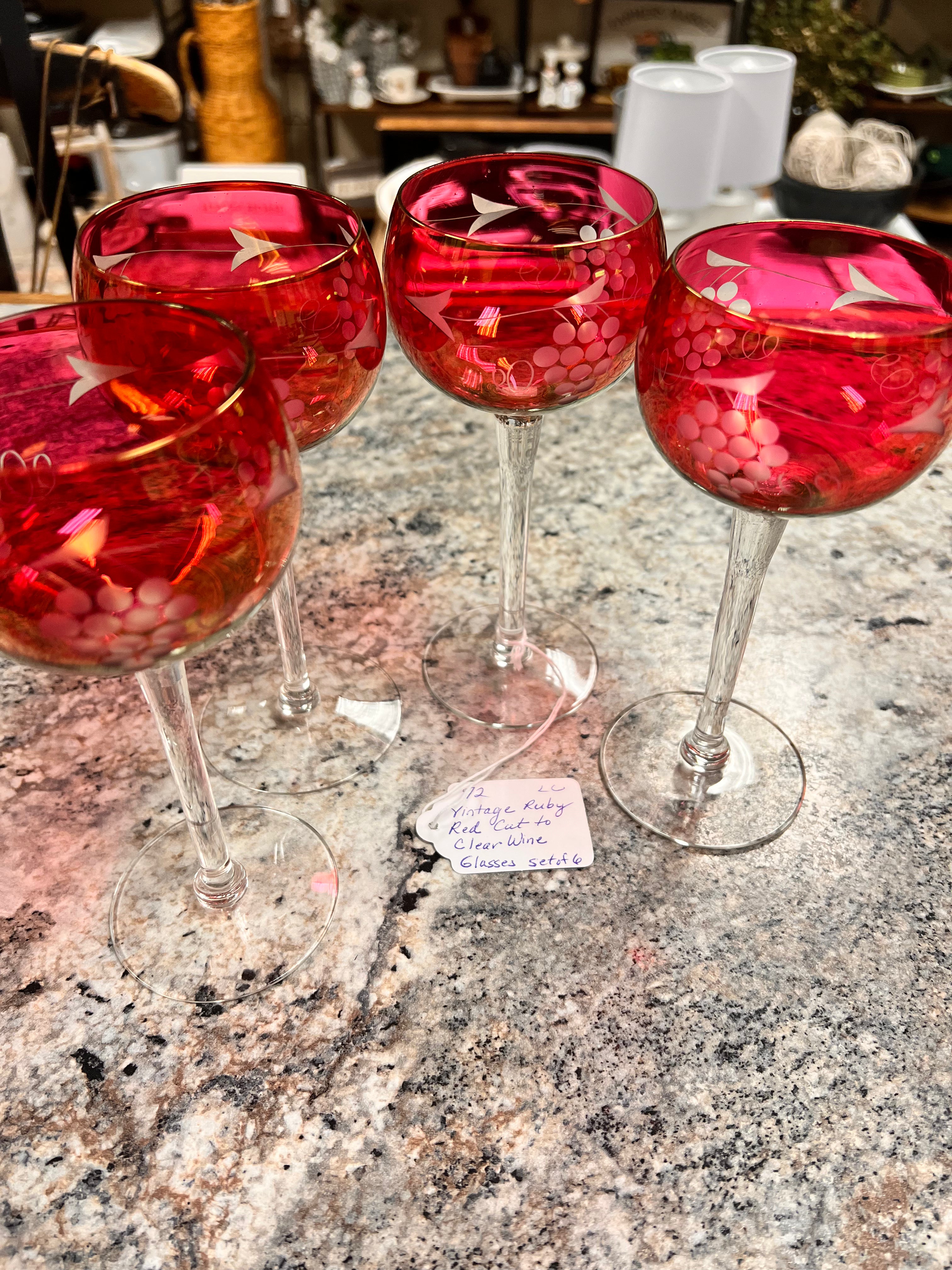Ruby Wine Glass