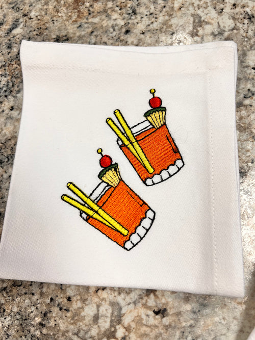 12 Embroidered Napkins