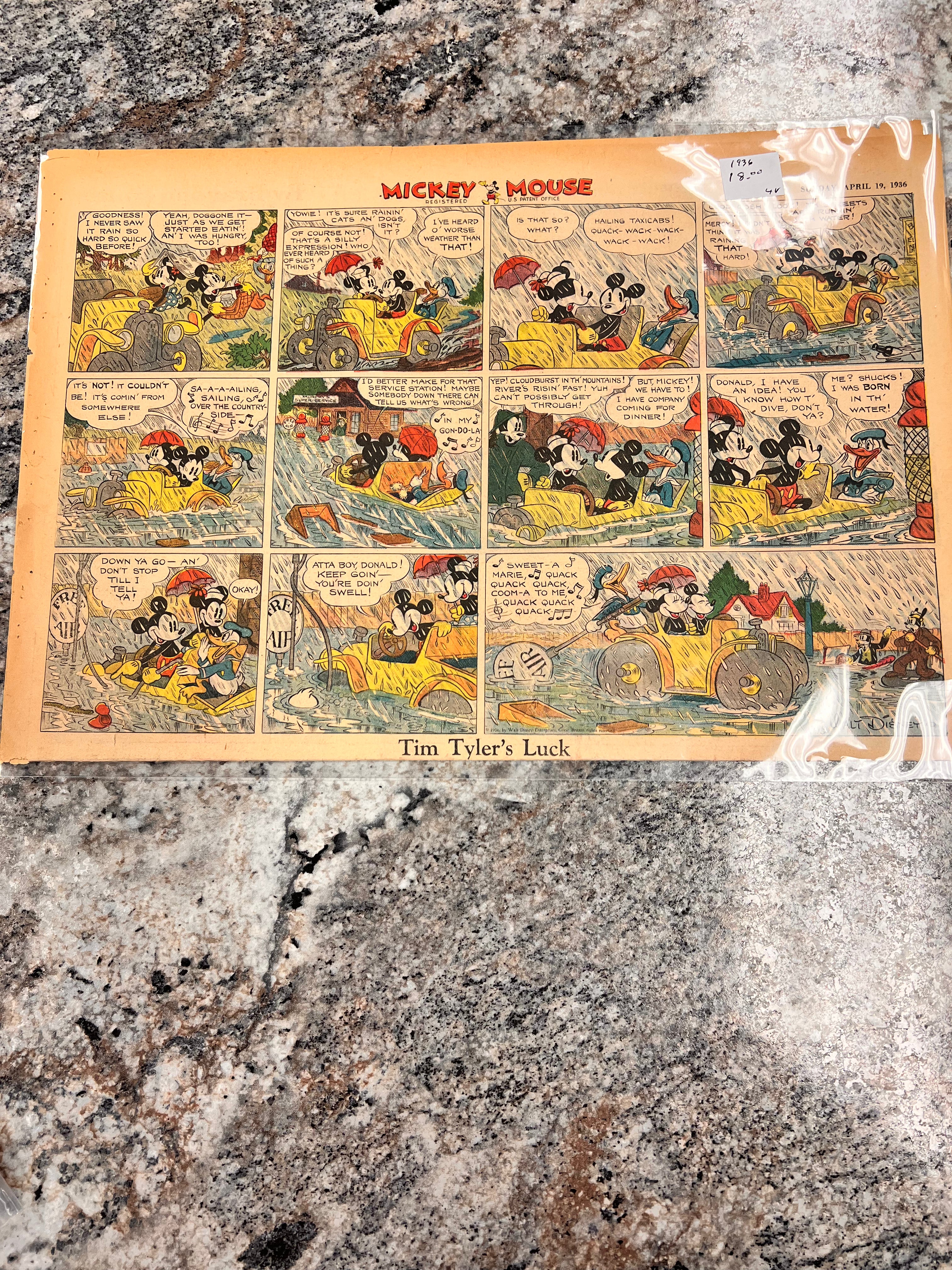 1936 Disney Comic Strips
