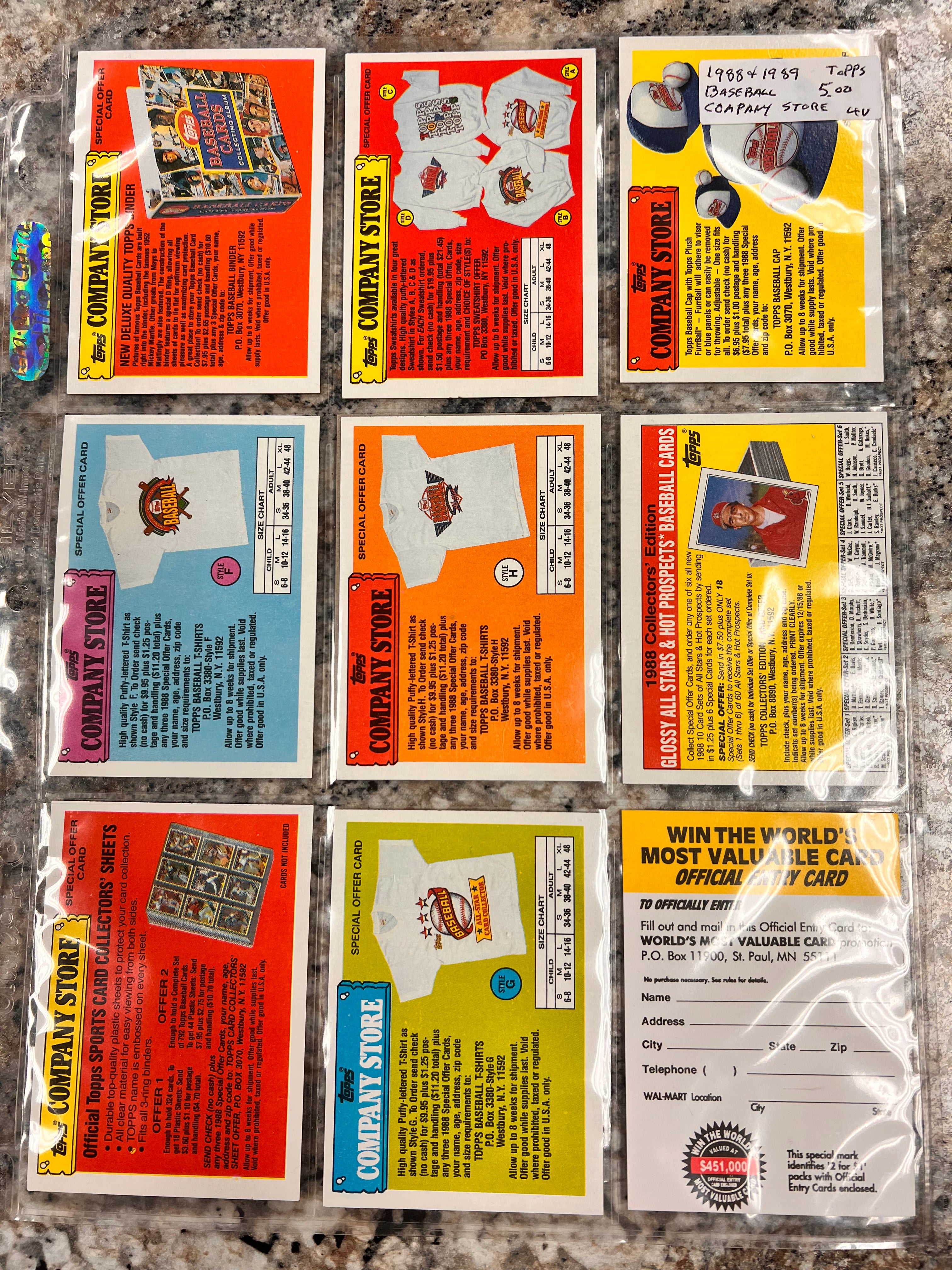 1988-89 Baseball Cards