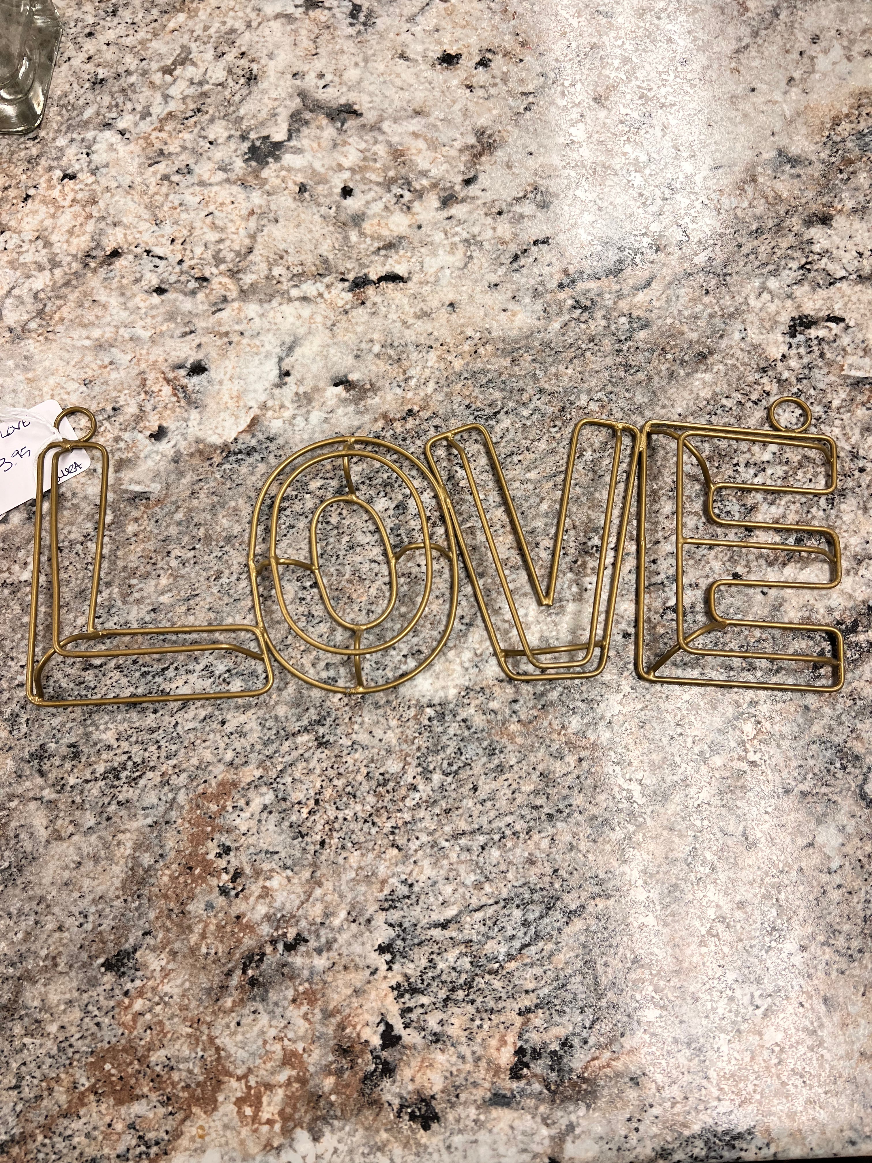 Gold Love Sign