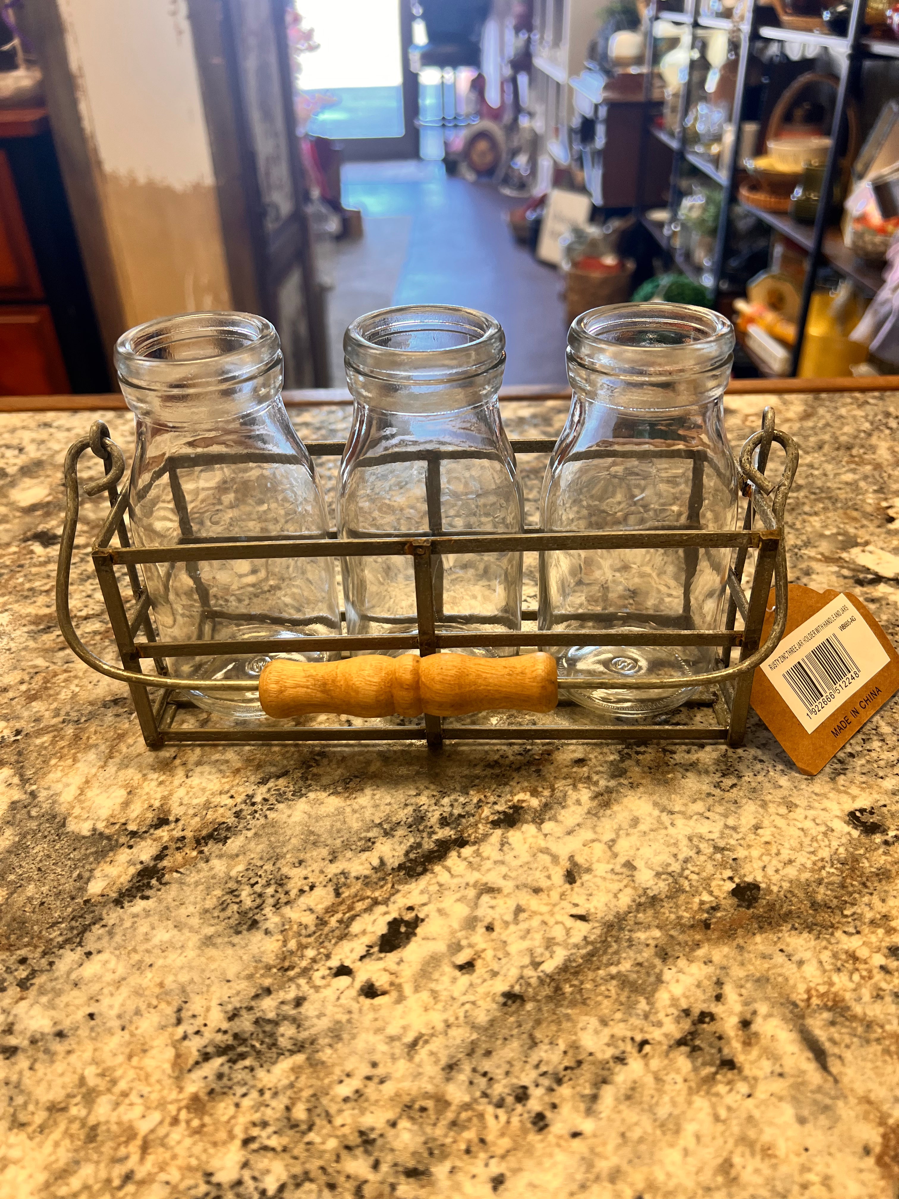 3 Jar Holder w/Handle