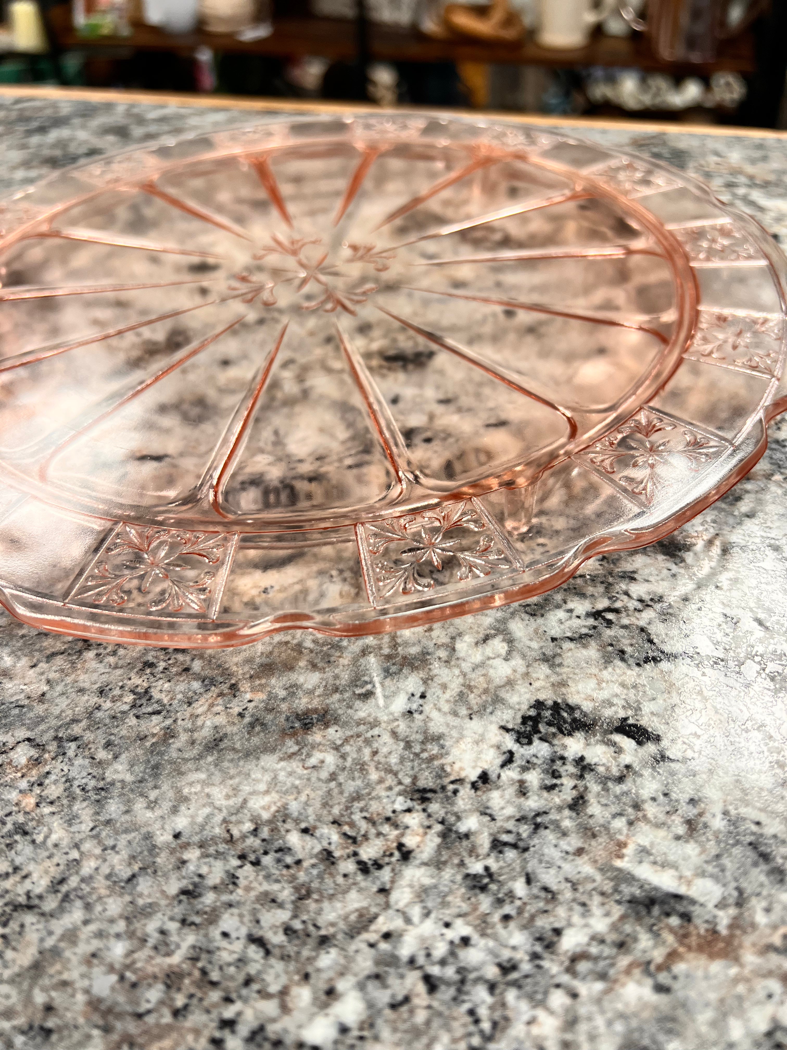 Pink Cake Plate